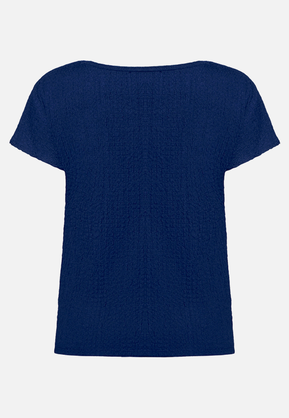 Strukturshirt mit U-Boot-Ausschnitt / Rückseite