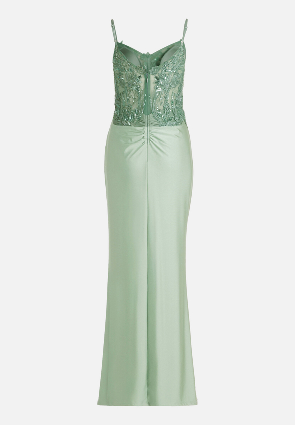 Abendkleid mit Stickerei / Rückseite