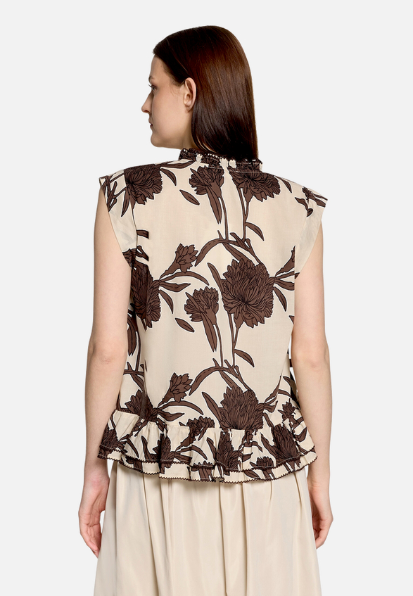 Casual-Bluse mit Raffung / Modellfoto Rückseite