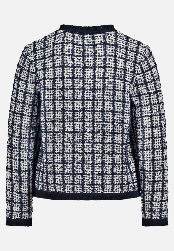 Strick-Cardigan mit Fransen / Rückseite