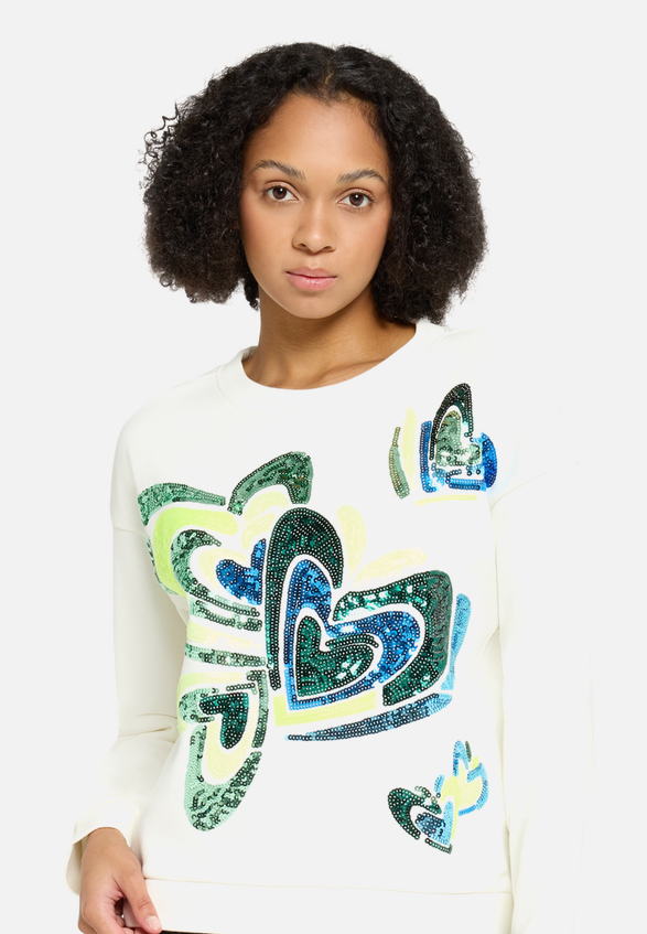 Sweatshirt mit Rippbündchen / Detailbild