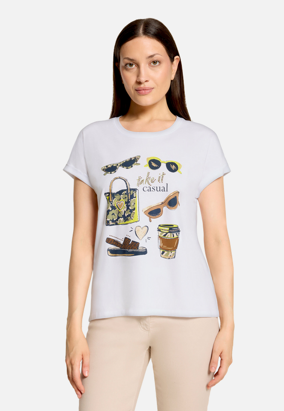 Casual-Shirt mit Aufdruck / Modellfoto Vorderseite