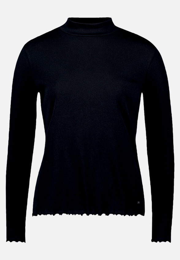 Langarm-Shirt mit Rippenstruktur / Vorderseite