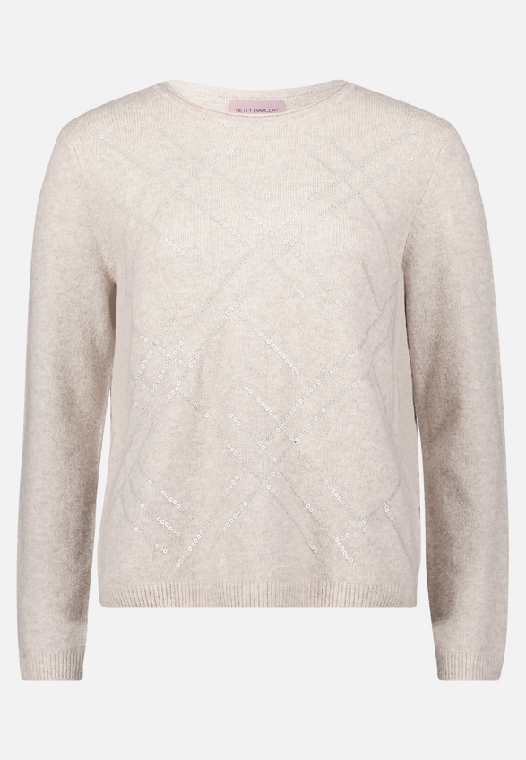Feinstrickpullover mit Applikation / Vorderseite