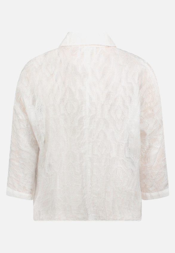Oversize-Bluse mit Kragen / Rückseite