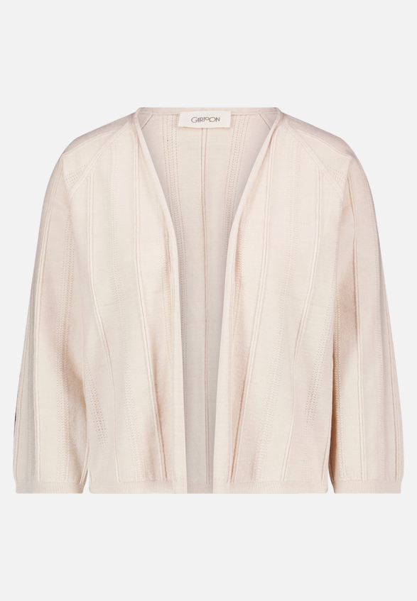Strick-Cardigan mit Rundhalsausschnitt / Vorderseite