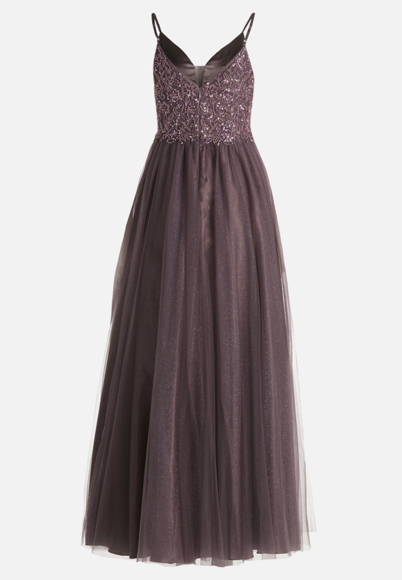 Abendkleid mit Stickerei / Rückseite