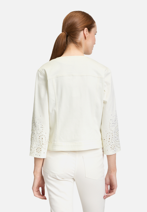 Jeansjacke mit 3/4 Arm / Modellfoto Rückseite