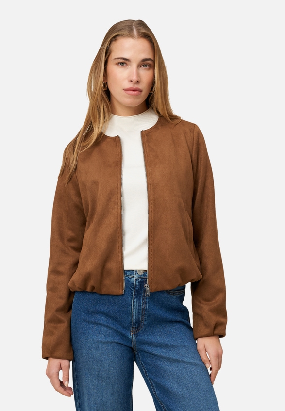 Blazerjacke mit Reißverschluss / Modellfoto Vorderseite