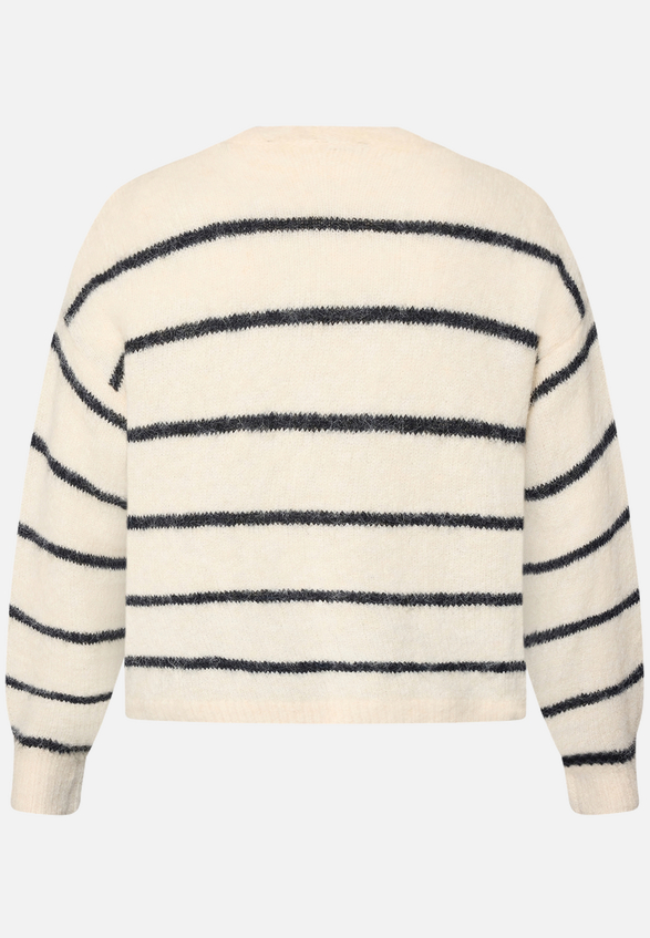 Strickjacke mit Streifen offener Style / Rückseite