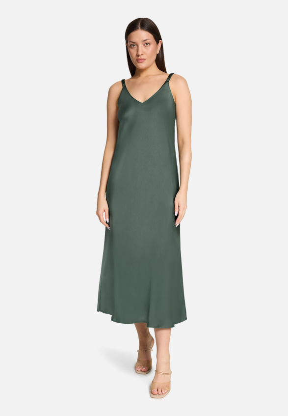 Abendkleid mit breiten Trägern / Modellfoto Vorderseite