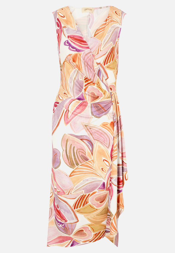 Jerseykleid mit Raffung / Vorderseite