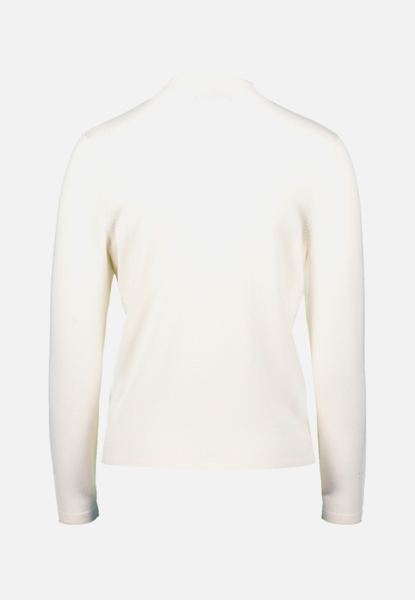 Feinstrickpullover mit hohem Kragen / Rückseite