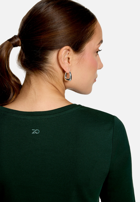 Basic-T-Shirt mit V-Ausschnitt / Detailbild
