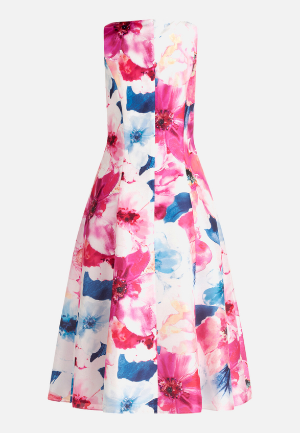 Cocktailkleid mit Kellerfalten / Rückseite