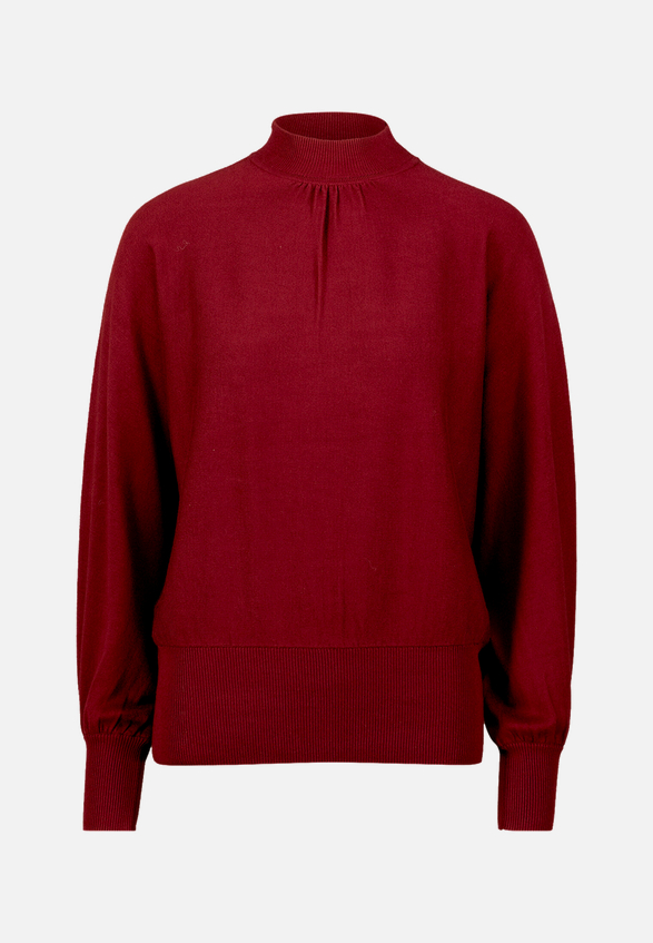 Feinstrickpullover mit Stehkragen / Vorderseite