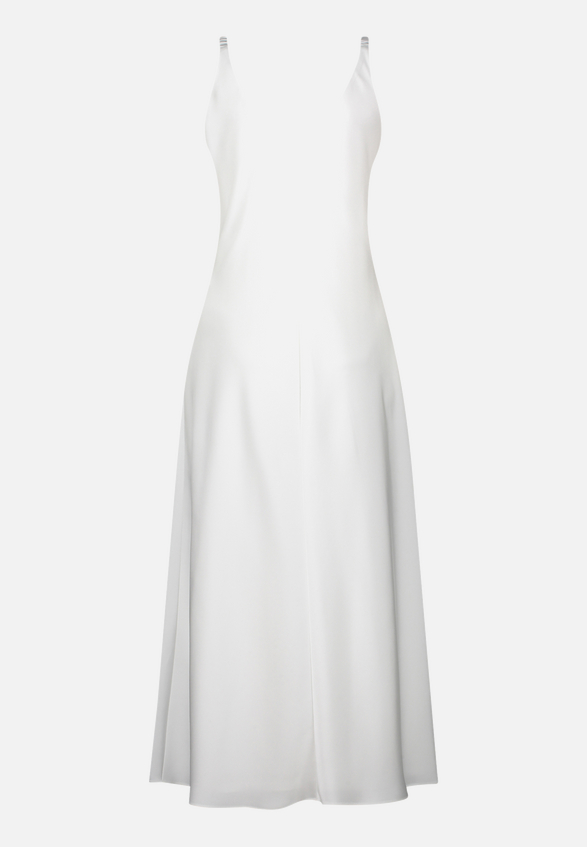 Abendkleid mit breiten Trägern / Rückseite