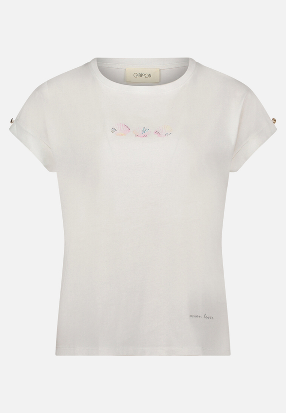 Printshirt mit Ärmelaufschlag / Vorderseite