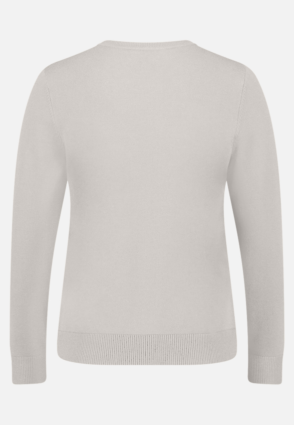 Basic-Strickpullover mit Rundhalsausschnitt / Rückseite
