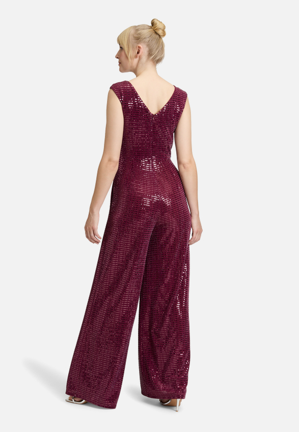 Jumpsuit im Glitzer-Look / Modellfoto Rückseite