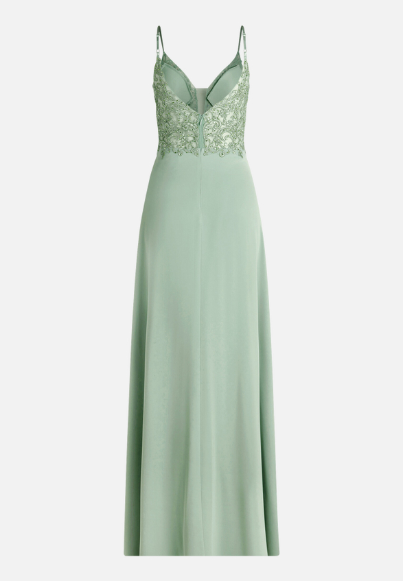 Abendkleid mit Stickerei / Rückseite