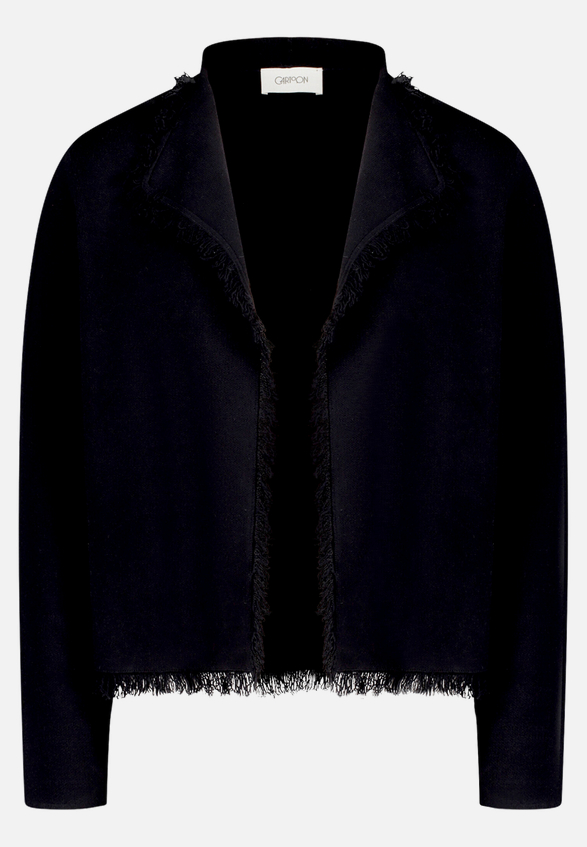 Strick-Cardigan mit Fransen / Vorderseite