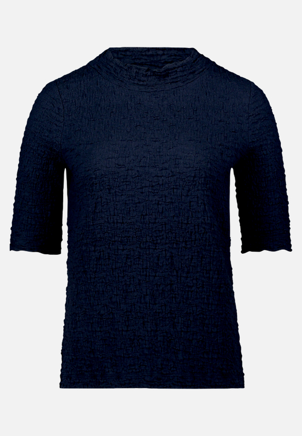 Strukturshirt mit Stehkragen / Vorderseite