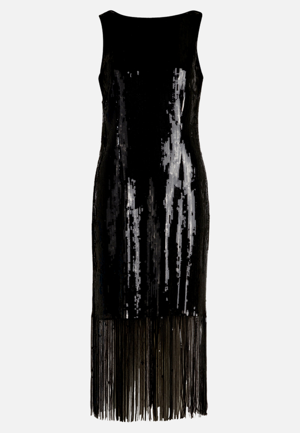 Abendkleid mit U-Boot-Ausschnitt / Vorderseite
