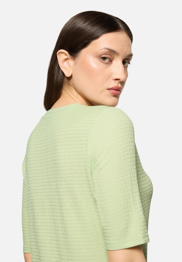Strukturshirt mit Rundhalsausschnitt / Detailbild