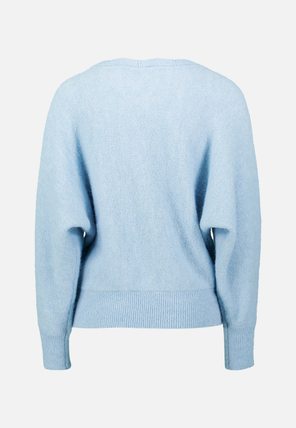 Strickpullover mit U-Boot Ausschnitt / Rückseite