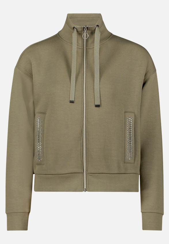 Shirtjacke mit Rippenstruktur / Vorderseite