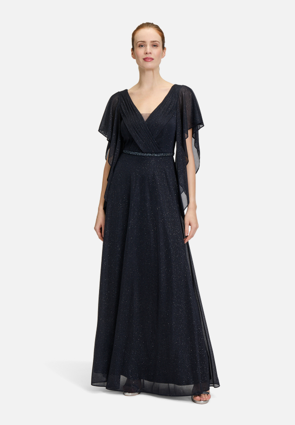 Abendkleid im Glitzer-Look / Modellfoto Vorderseite