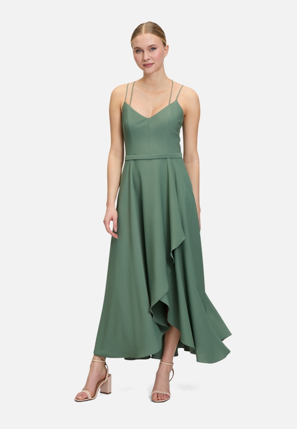Abendkleid mit Volant / Modellfoto Vorderseite