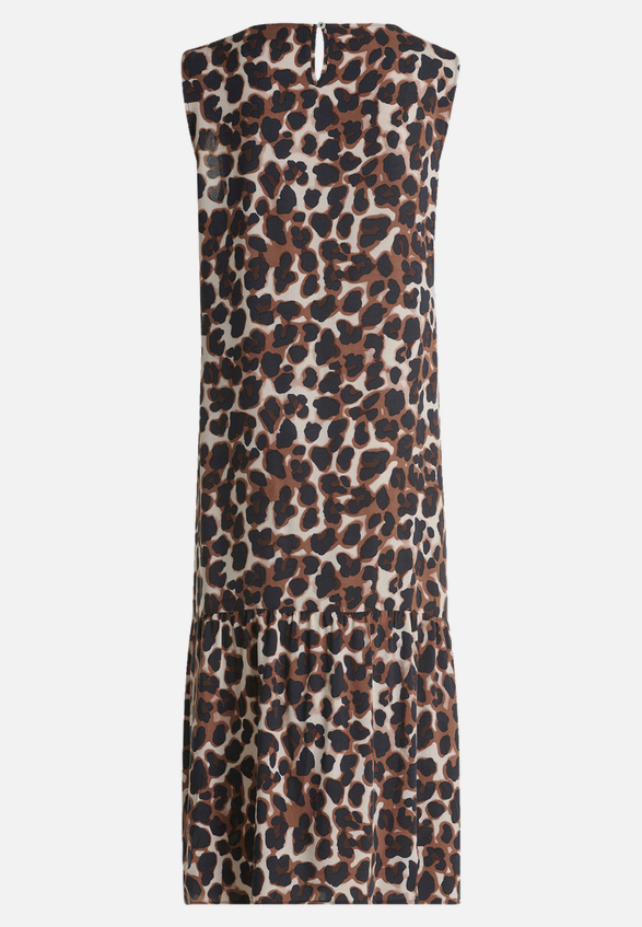 Stufenkleid im Leo-Look / Rückseite