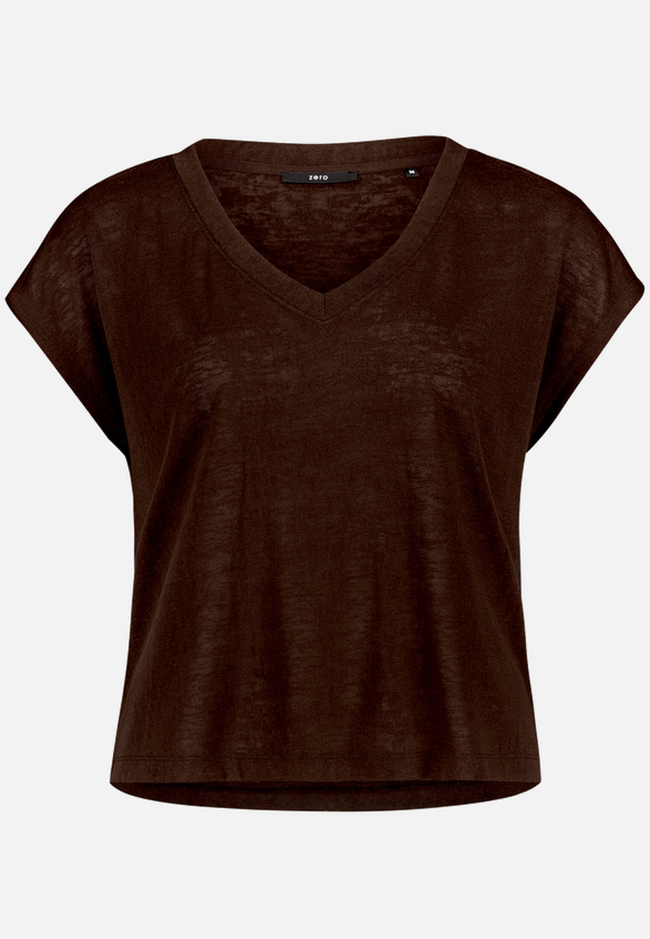 Basic-T-Shirt  mit V-Ausschnitt / Vorderseite