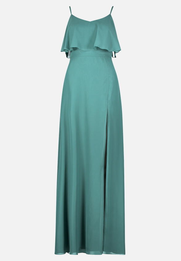 Abendkleid mit Volant / Vorderseite