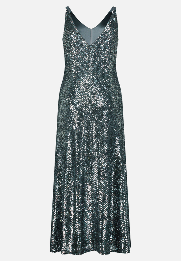 Abendkleid mit Pailletten / Rückseite