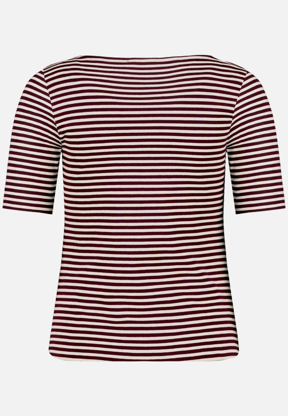 Ringelshirt  mit U-Boot Ausschnitt  / Rückseite
