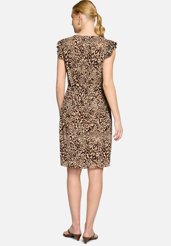 Minikleid mit Leoprint / Modellfoto Rückseite