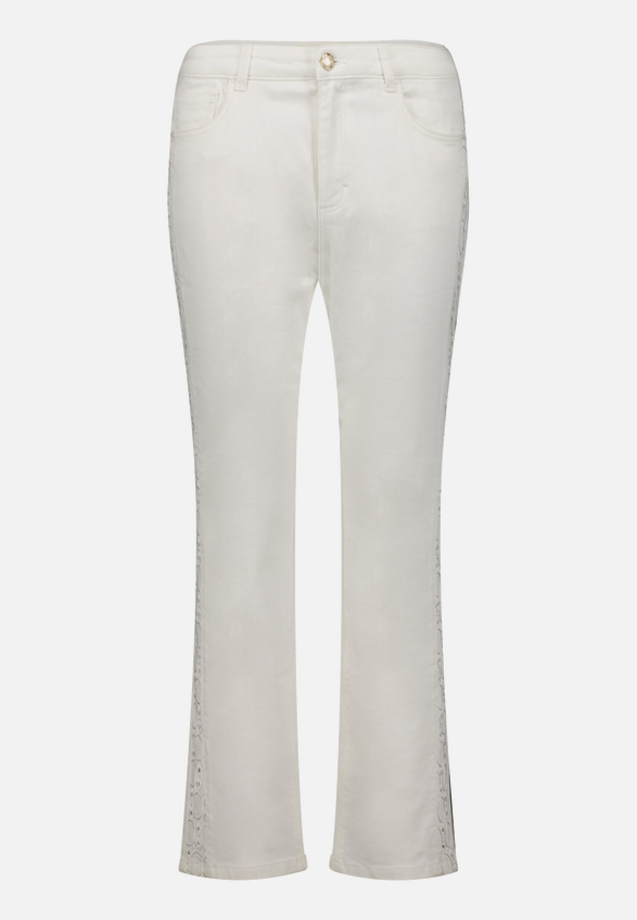 Regular Fit-Jeans mit Lochmuster / Vorderseite