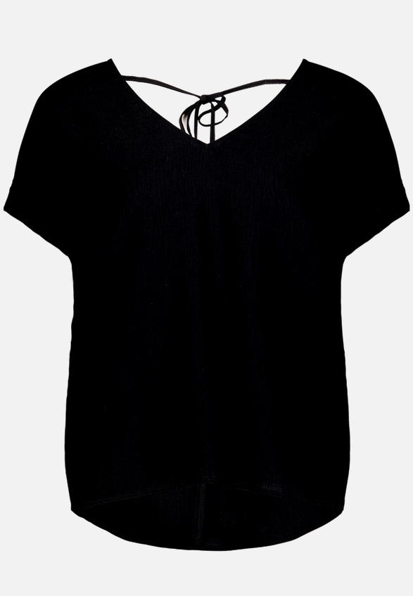 T-Shirt  mit V-Ausschnitt und Bindedetail  / Vorderseite