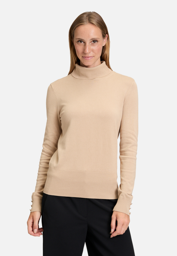 Rollkragenpullover langarm / Modellfoto Vorderseite