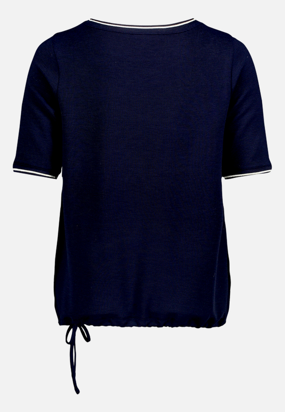 T-Shirt  unifarben mit Tunnelzug  / Rückseite