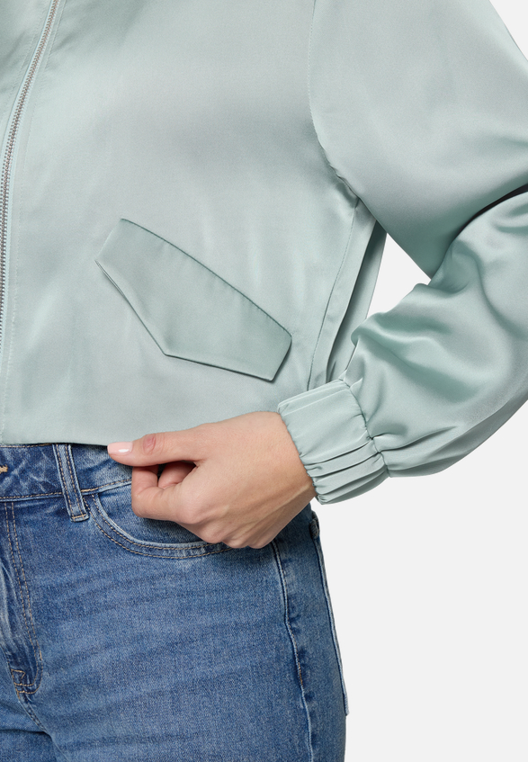 Satin-Jacke  mit Reißverschluss  / Detailbild