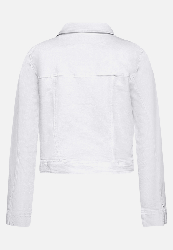 Jeansjacke mit Lochmuster / Rückseite