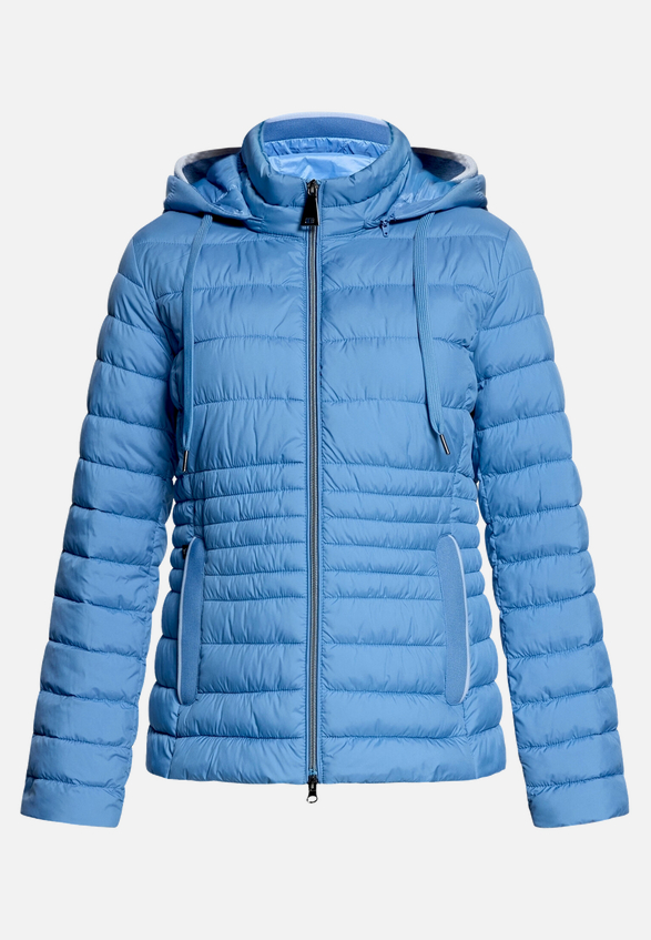 Steppjacke leicht mit abnehmbarer Kapuze / Vorderseite