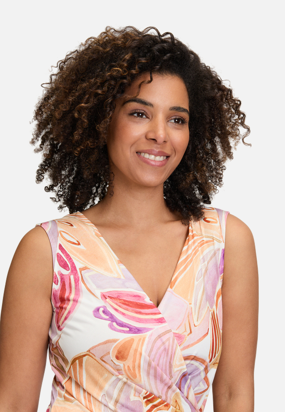 Jerseykleid mit Raffung / Detailbild