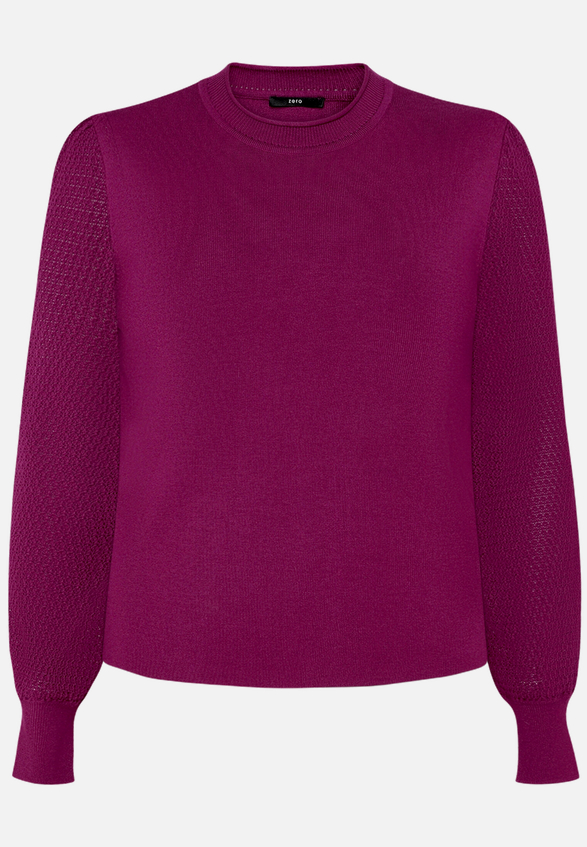 Feinstrickpullover  mit Puffärmeln  / Vorderseite