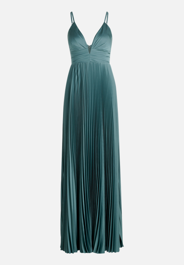 Chiffonkleid mit V-Ausschnitt / Vorderseite