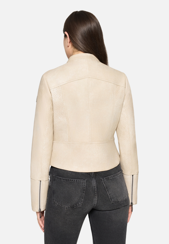 Casual-Jacke mit Stehkragen / Modellfoto Rückseite